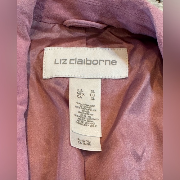 Liz Claiborne Women's Soft Lavender Suede Blazer - Picture 5 of 5